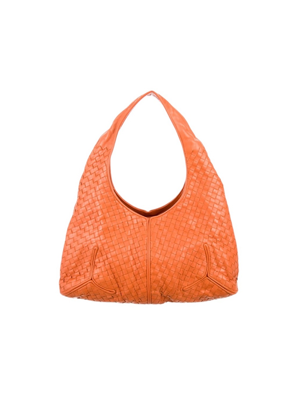Orange Woven Shoulder Hobo Bag - Women's Fashion Tote